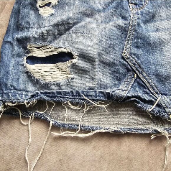 Junior's HOLLISTER High Rise Denim Jean Skirt Size 3 - Picture 4 of 6